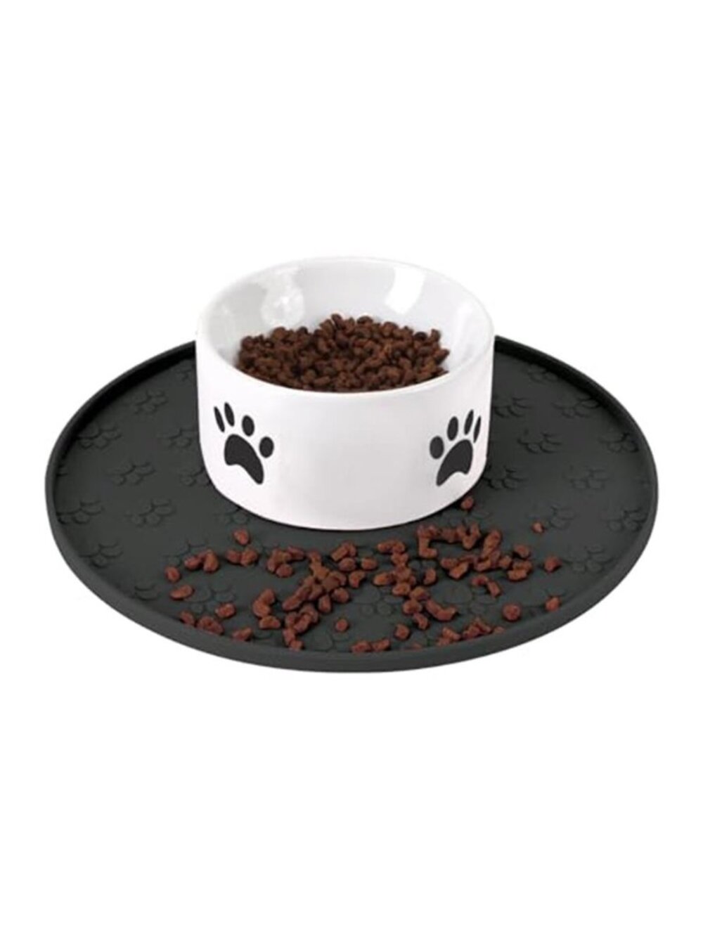 Pet Food Mat Waterproof Dog and Cat Feeding Mat with High Lip to